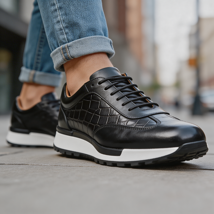 Raffar - Lace Up Leather Sneakers