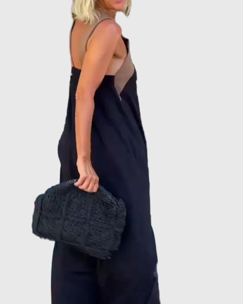 Frederikke - Elegant Maxi Dress With Crossover Neck