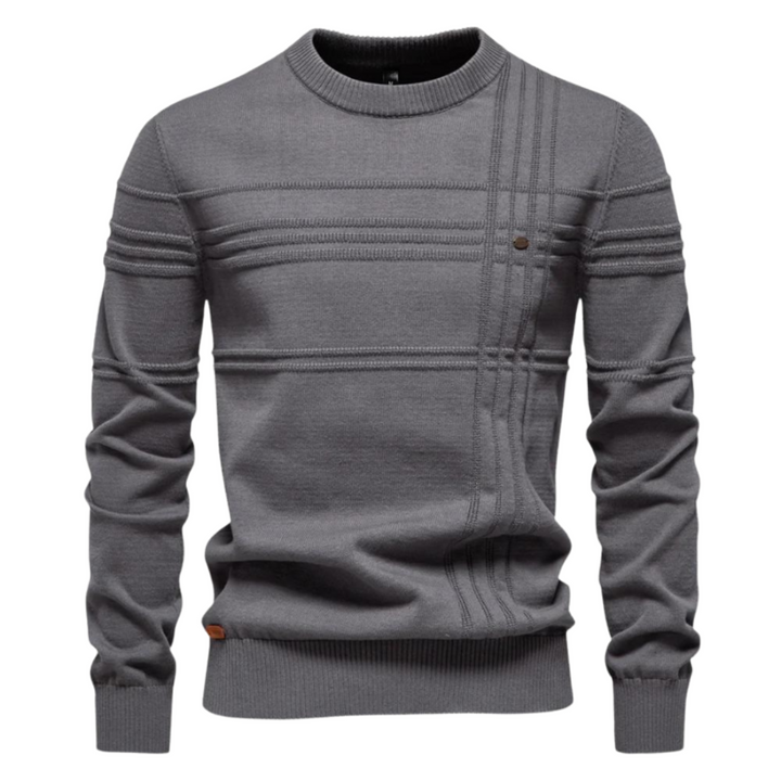 Maziarz - Elegant Sweater With Checkered Design