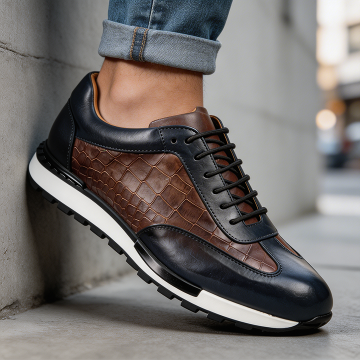 Raffar - Lace Up Leather Sneakers
