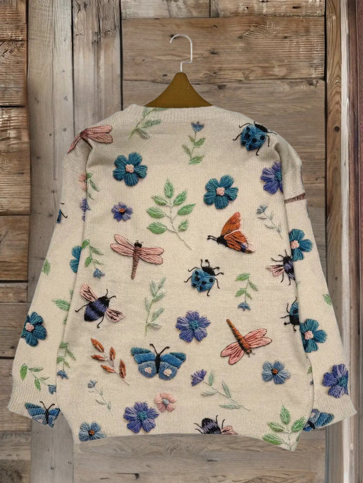 Dorenda - Casual Long Sleeve Knitted Sweater