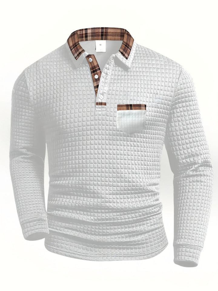 Dvarko - Casual Polo Shirt With Check Pattern
