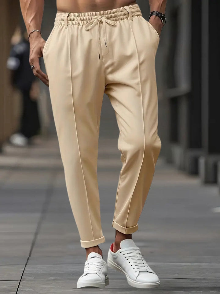 Crawford - Casual Slim-Fit Trousers With Elastic Waist
