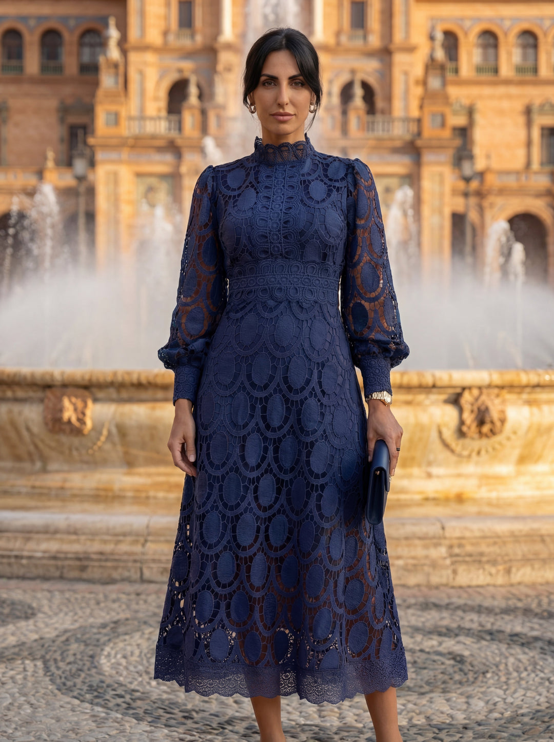Maelle - Elegant Long Sleeve Lace Dress