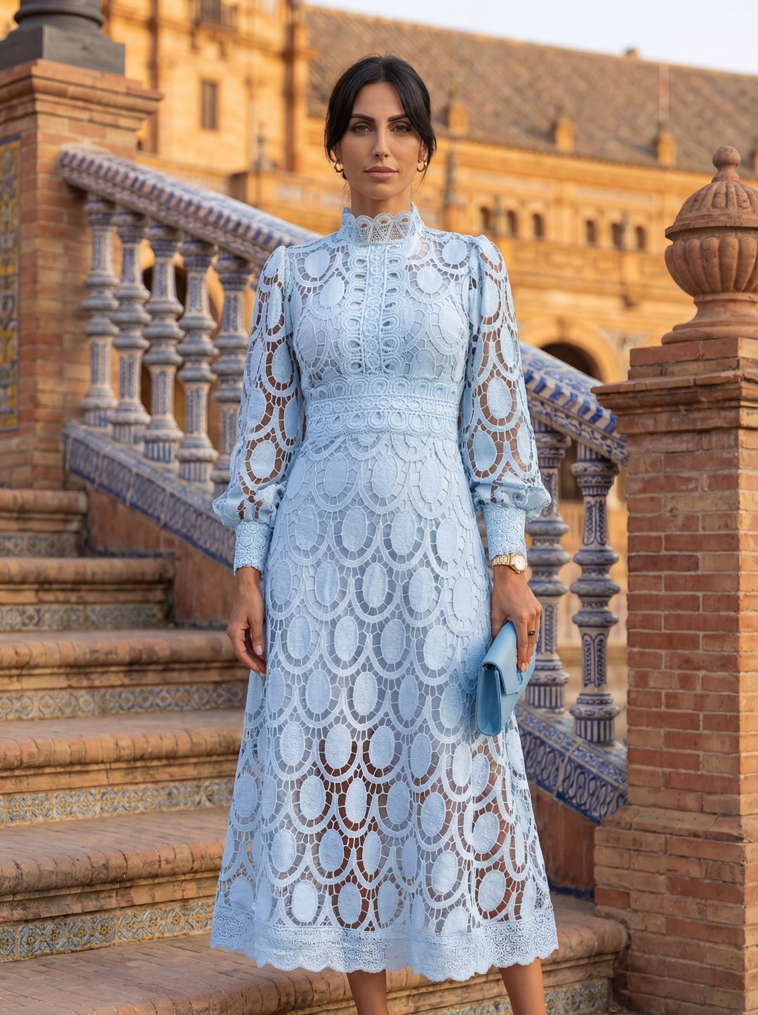Maelle - Elegant Long Sleeve Lace Dress