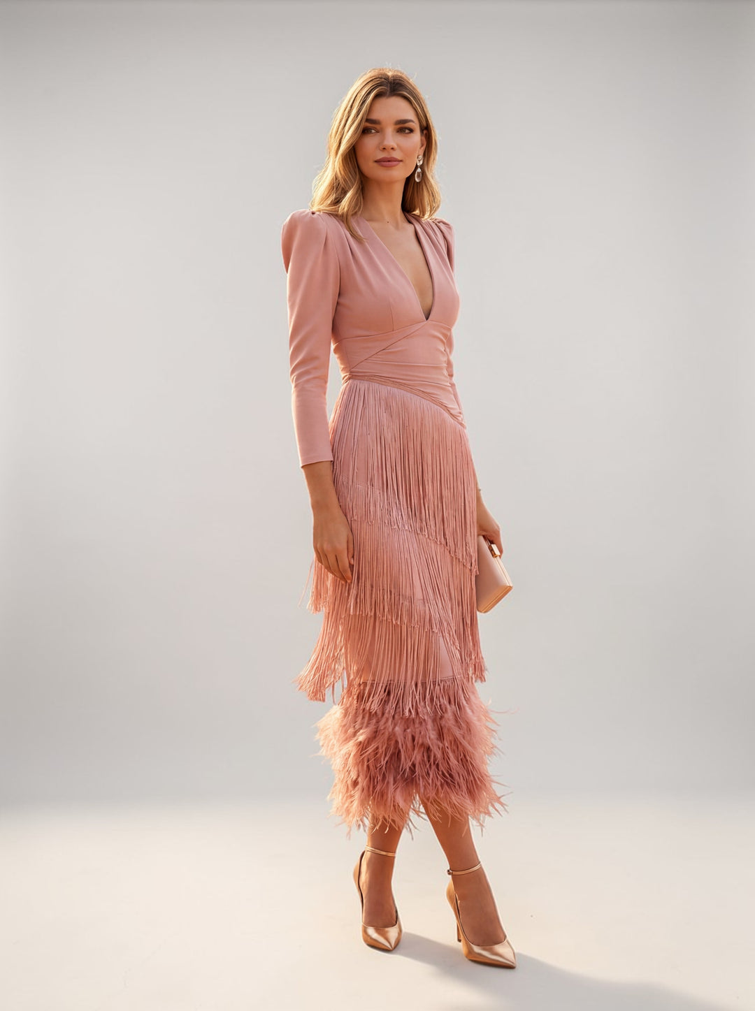 Rylanya - Elegant Fringed Dress