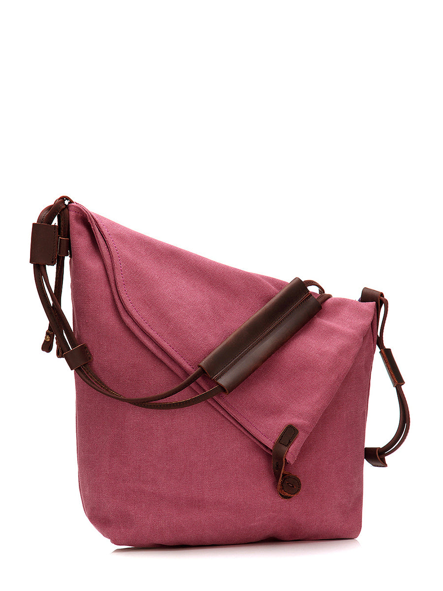 Linnonisa - Canvas And Leather Crossbody Bag