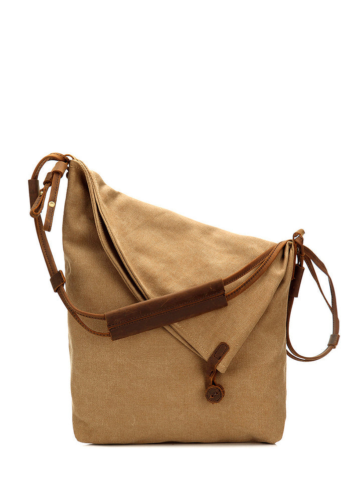 Linnonisa - Canvas And Leather Crossbody Bag