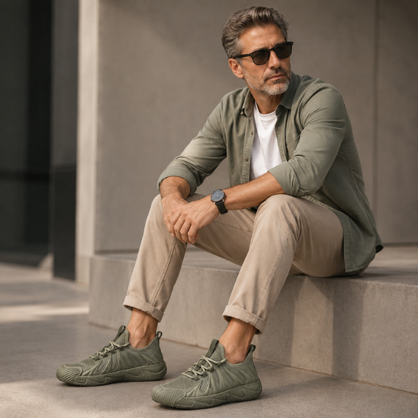 Auramark – Breathable Mesh Lace-Up Sneakers