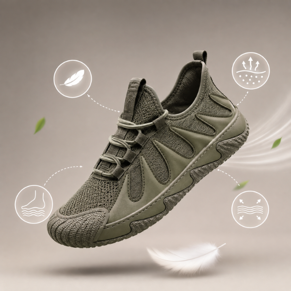 Auramark – Breathable Mesh Lace-Up Sneakers