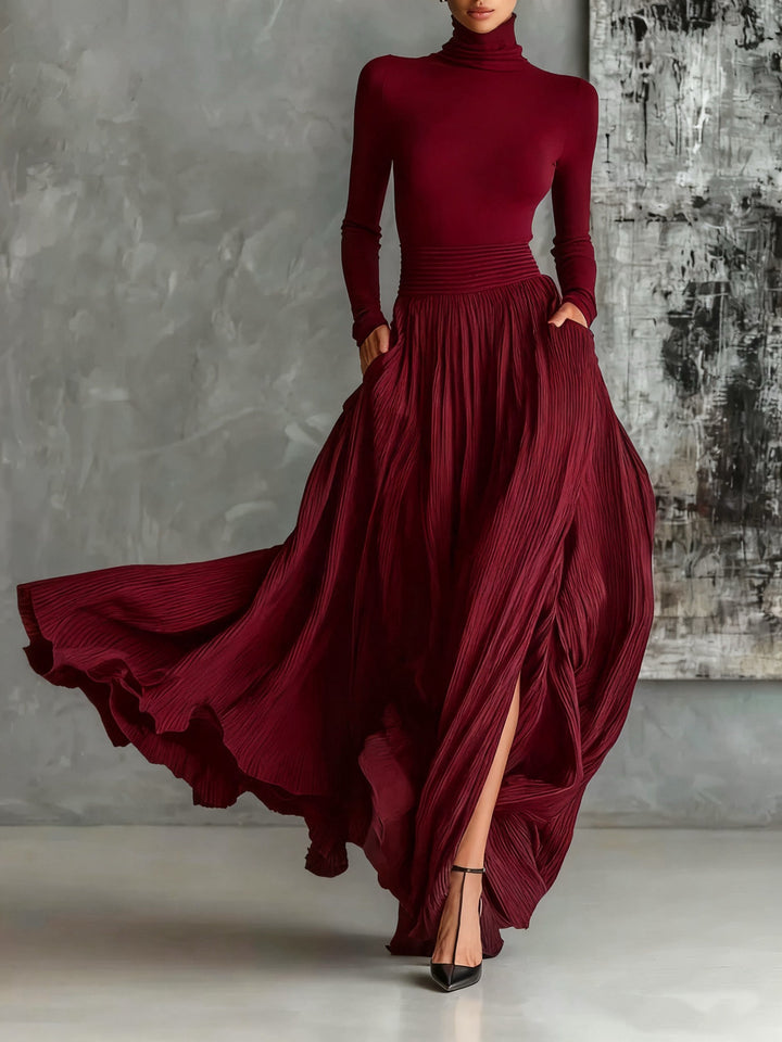Keziah - Elegant Pleated Long Dress