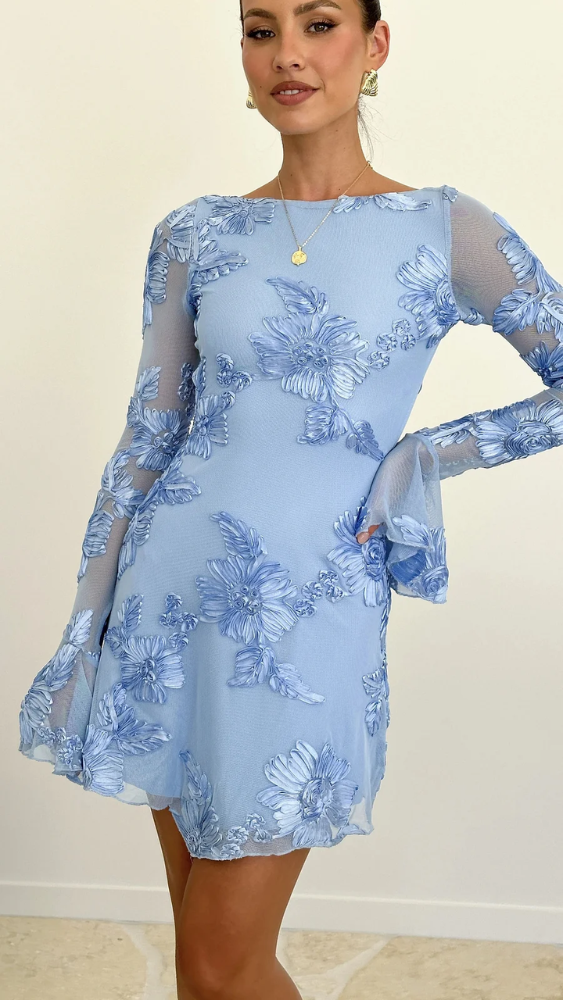 Keelly - Long Sleeve Mini Dress