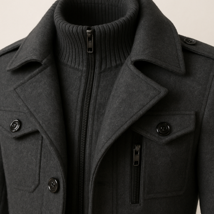 Mykhailo - Winter Overcoat With Zipper