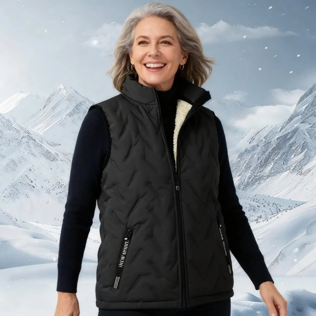 Stevie - Quilted Sleeveless Wool Vest