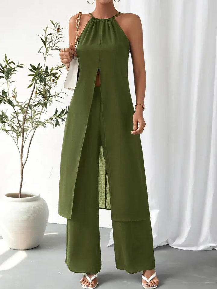 Eirini - Elegant Sleeveless Two Piece Set