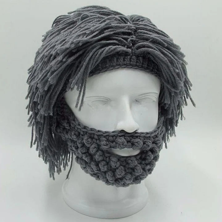 Grantley - Punk Style Beanie with Attached Straight Hair Wig