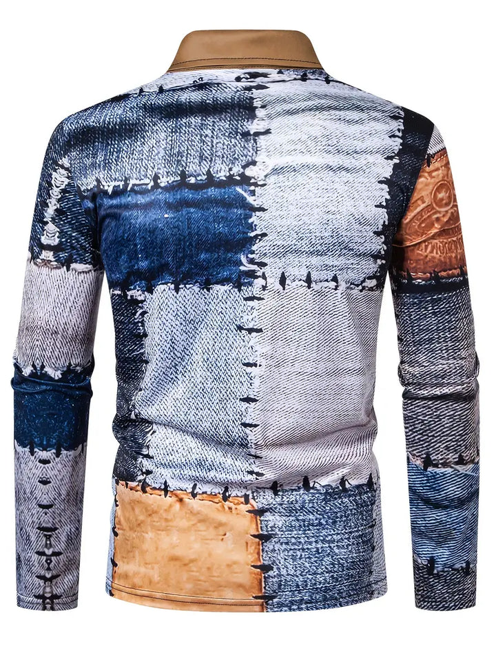 Zerem - Color Block Long Sleeve Shirt with Zip