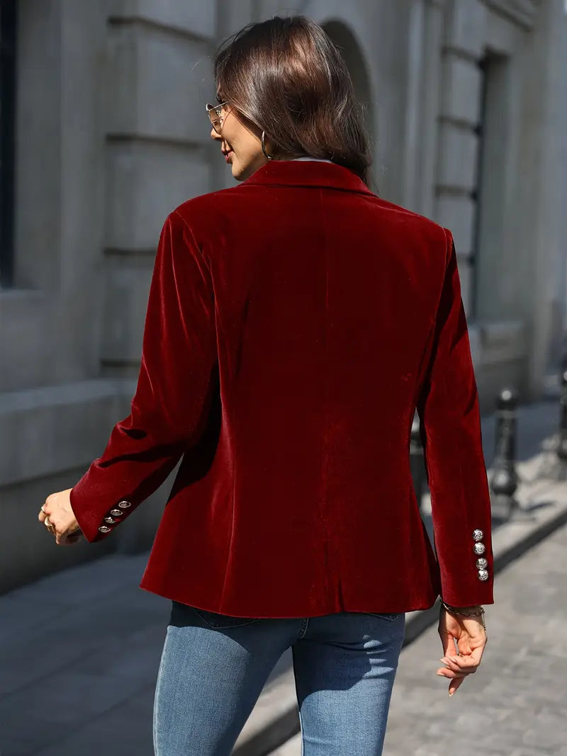 Elīna - Fashionable Velvet Blazer