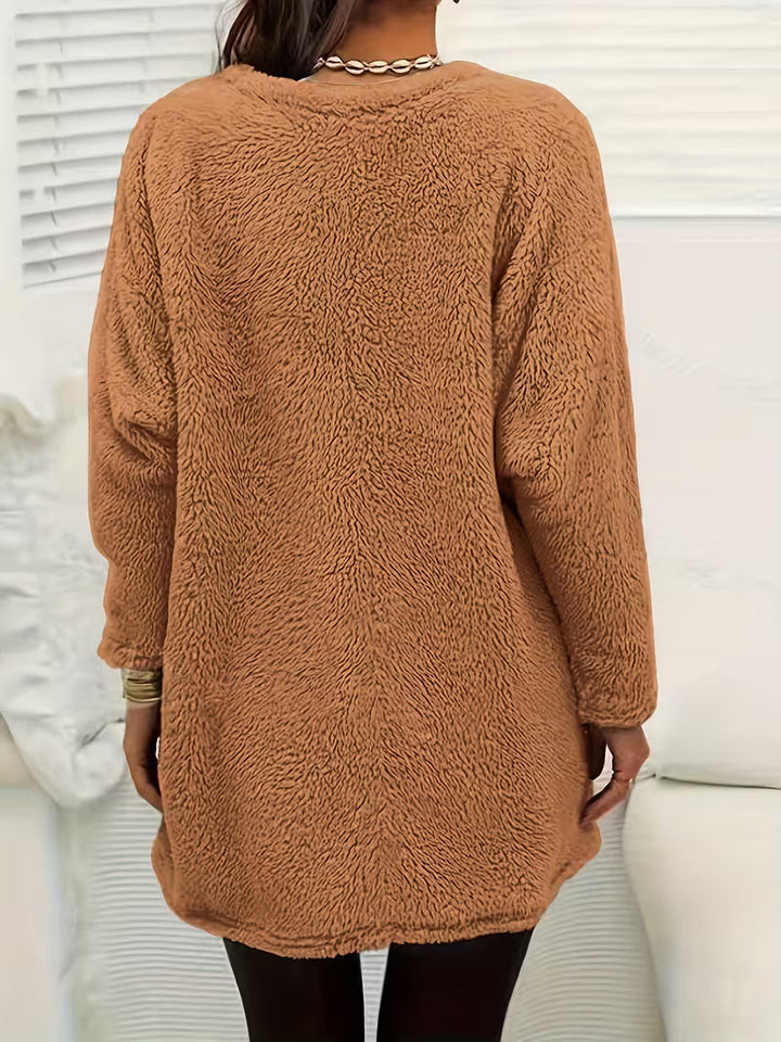 Samiora - Fleece Sweatshirt With Dandelion Print