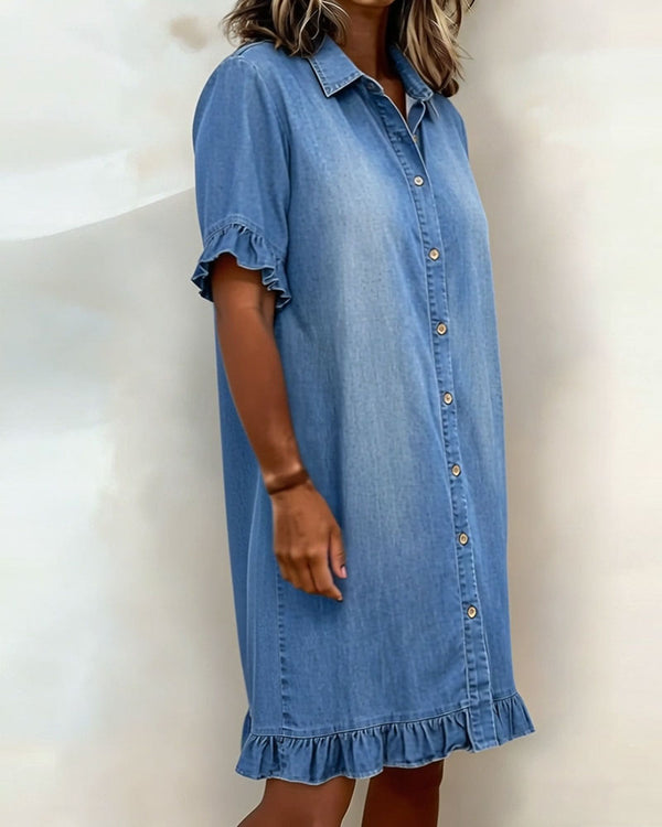 Ndapewa - Comfortable Denim Dress With Flattering Rubbing