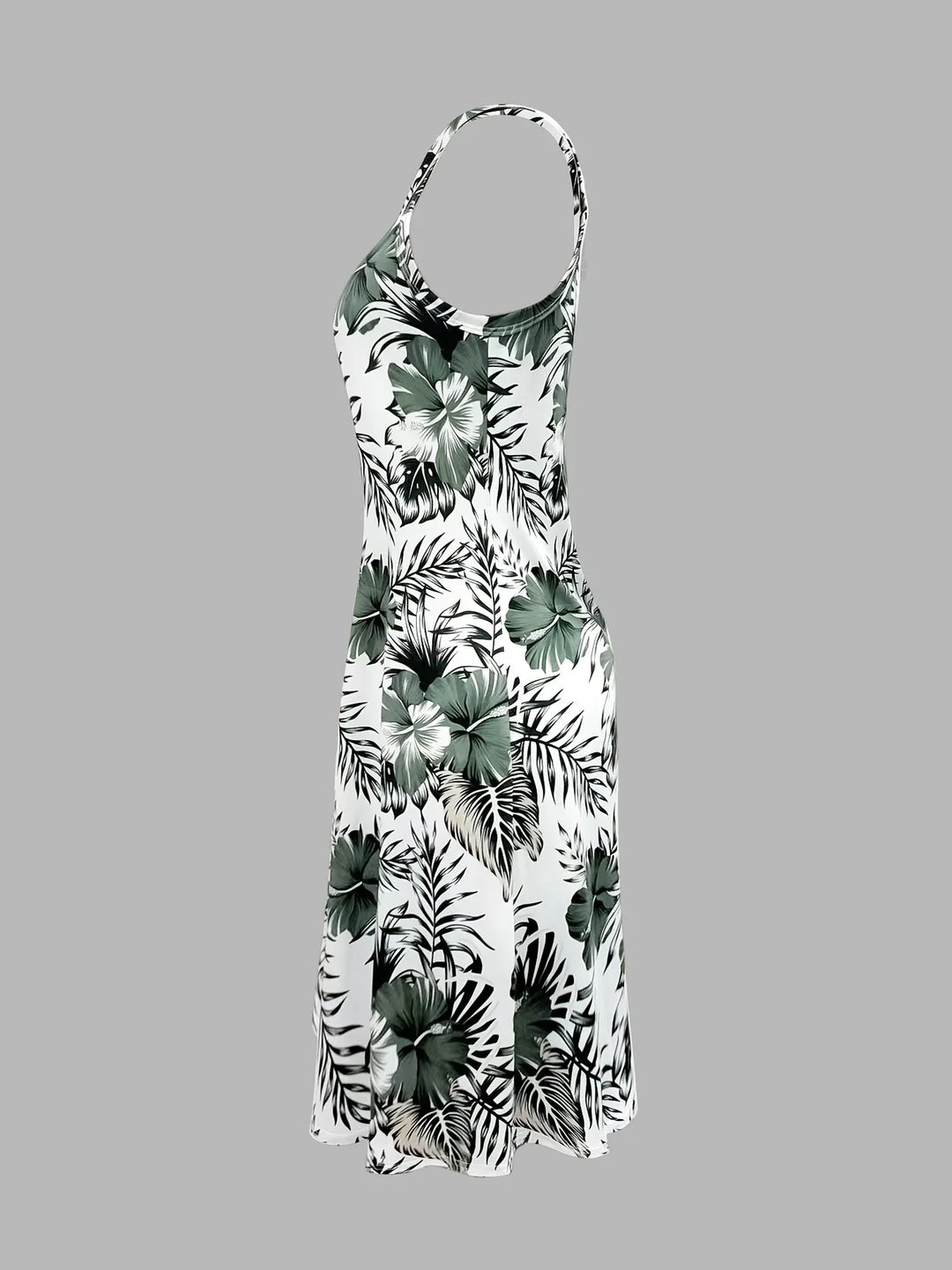 Elfi - Leaf Printed Sleeveless Dress