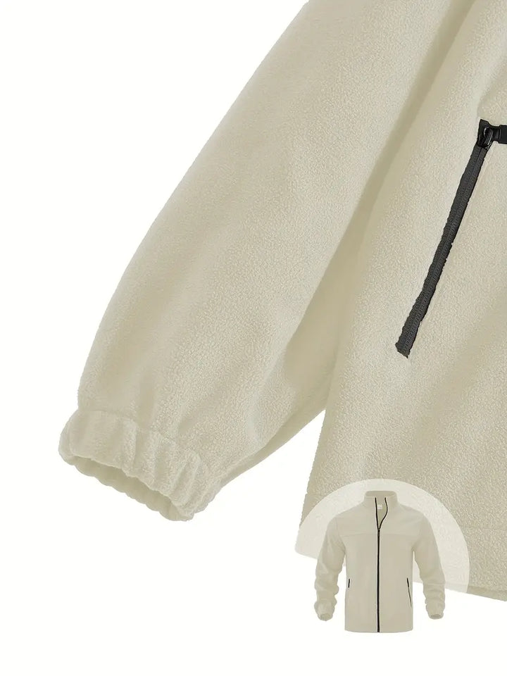 Barron - Casual Zip-Up Fleece Jacket With Pocket