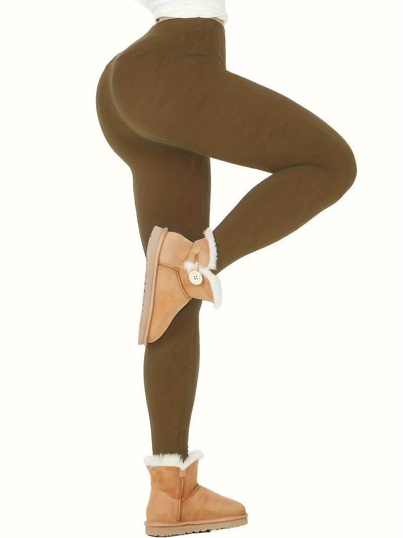 Clarelle - Thermal Fleece Lined High Waisted Leggings