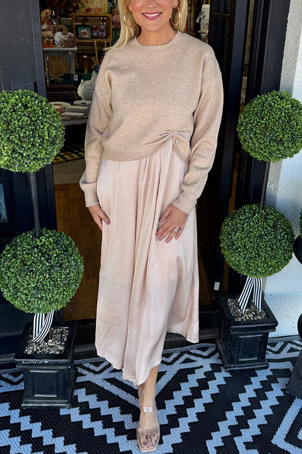 Lilee - Top With Twisted Knot And Maxi Dress