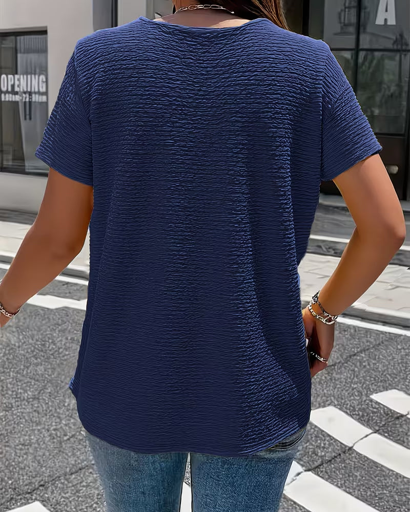 Gergina - T-shirt With Peter Pan Collar