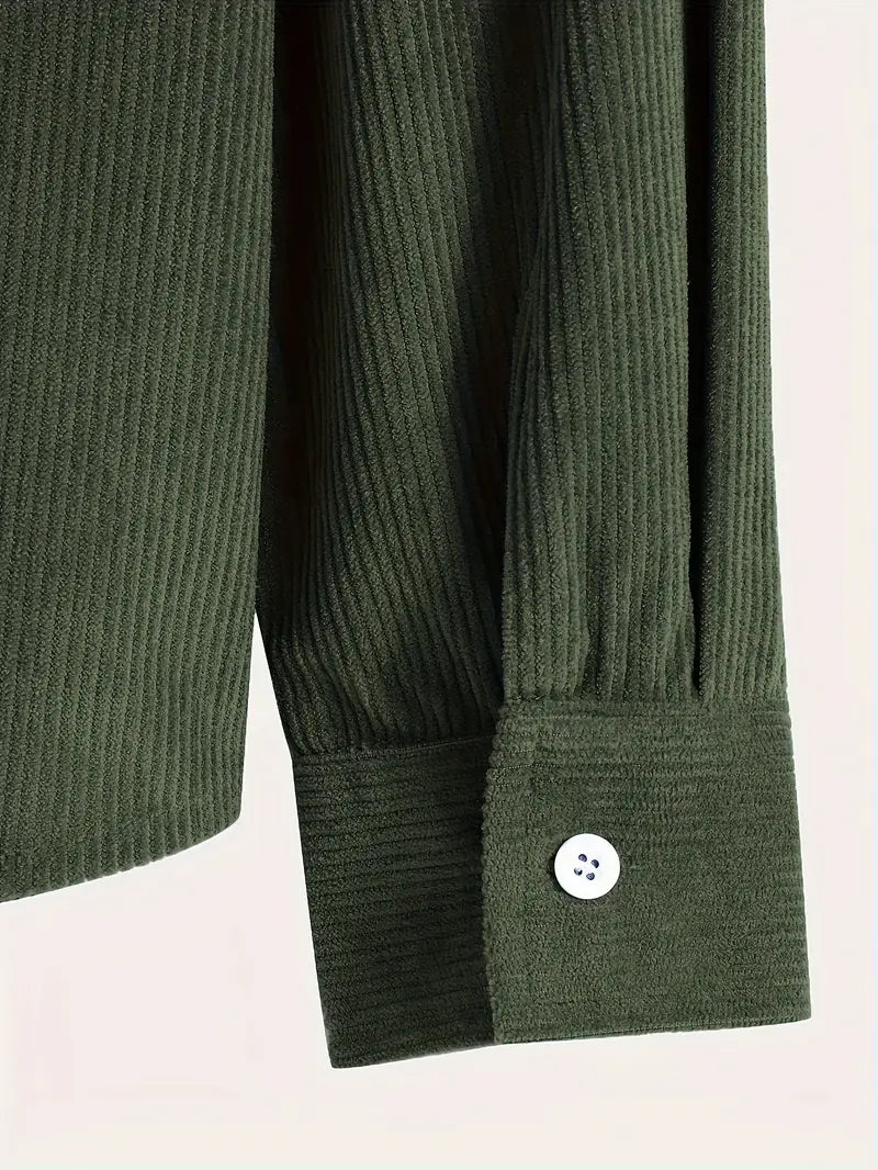 Costas - Corduroy Textured Zip-Up Hoodie