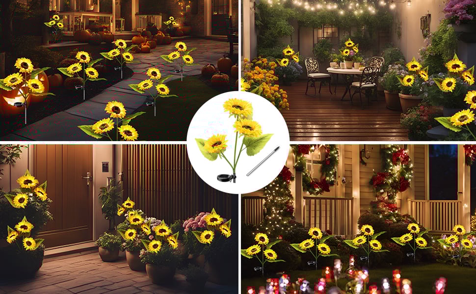 FloralGlow - Solar LED Sunflower Garden Lights