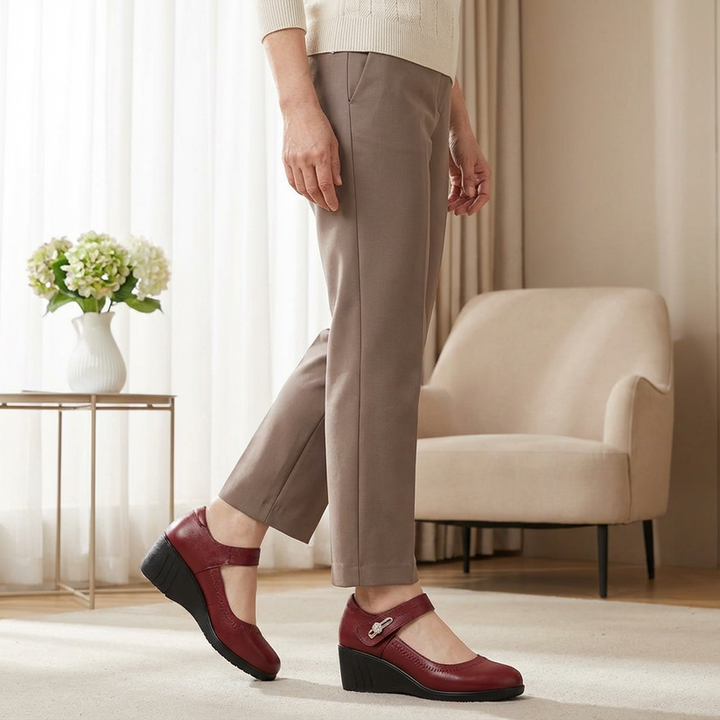 Aikaterina - Round Toe Buckled Strap Shoes