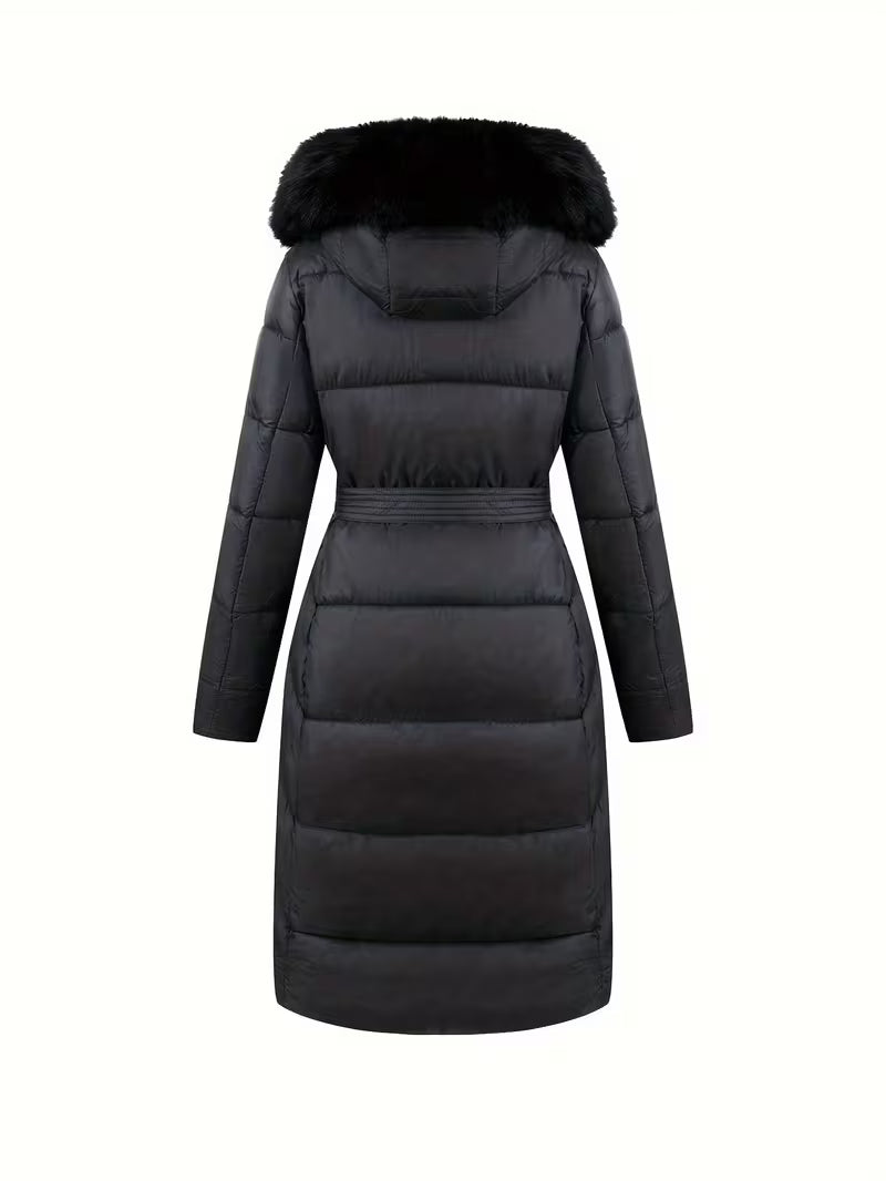 Orianette - Hooded Puffer Jacket With Belt