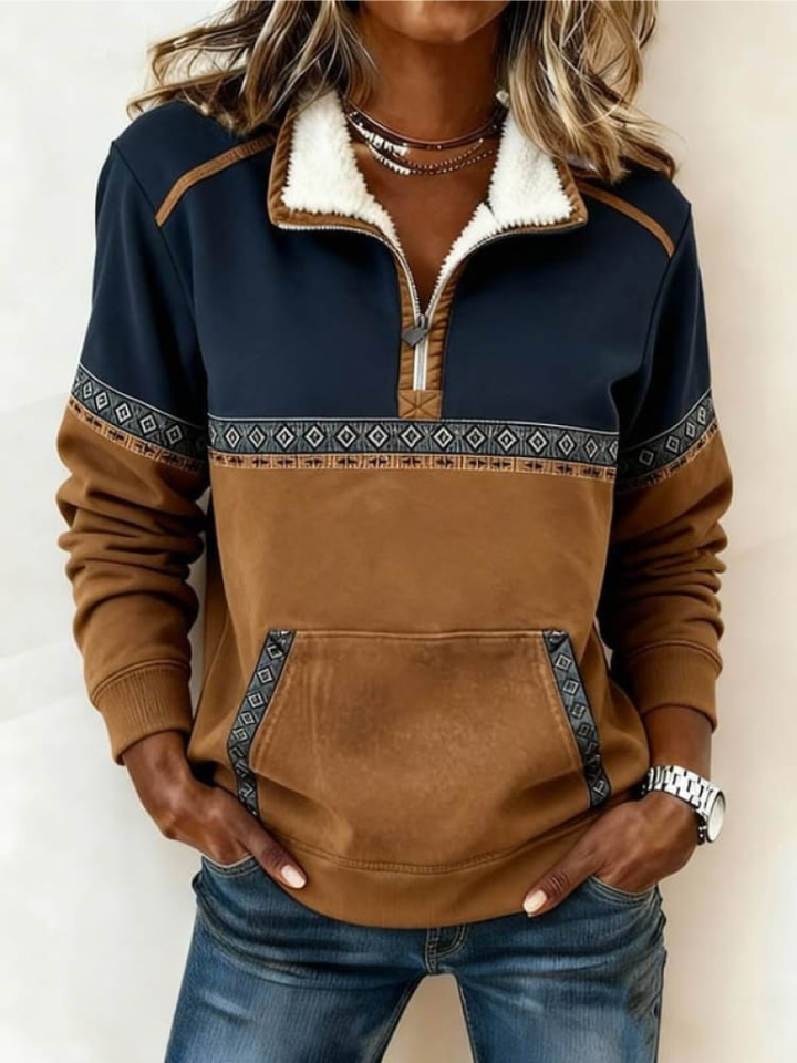 Halep - Comfortable Sweater With Zipper