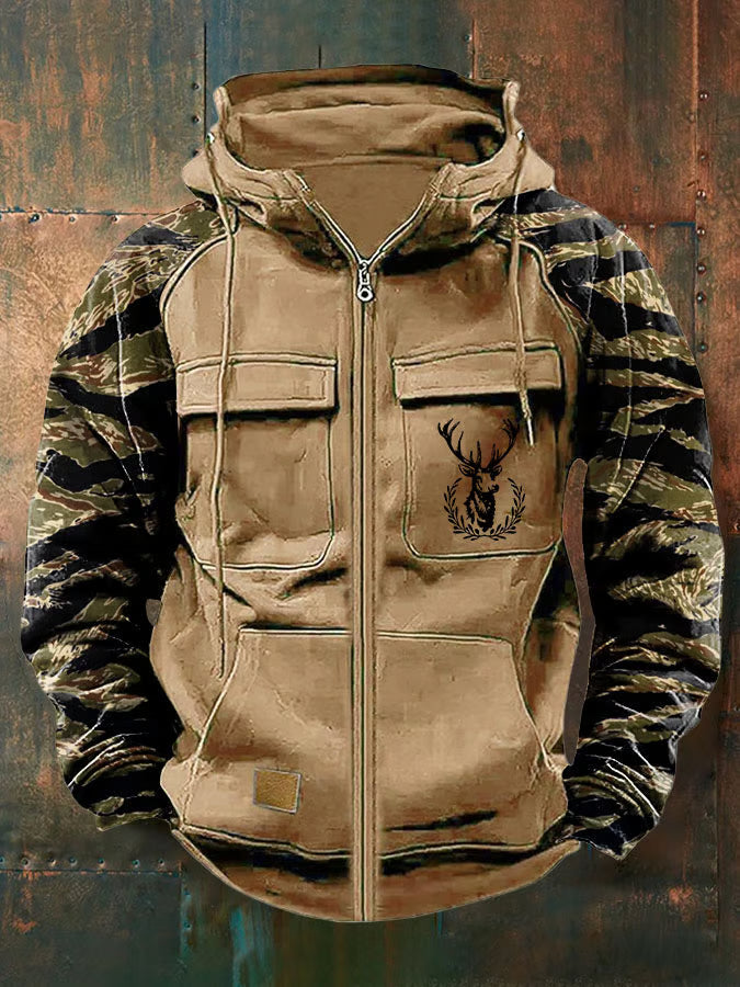 Jernard - Multi-Pocket Zip-Up Hoodie