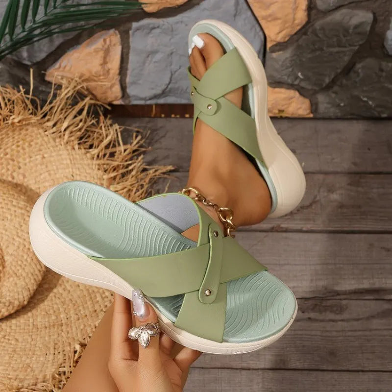 Quessia - Lightweight Summer Wedge Sandals
