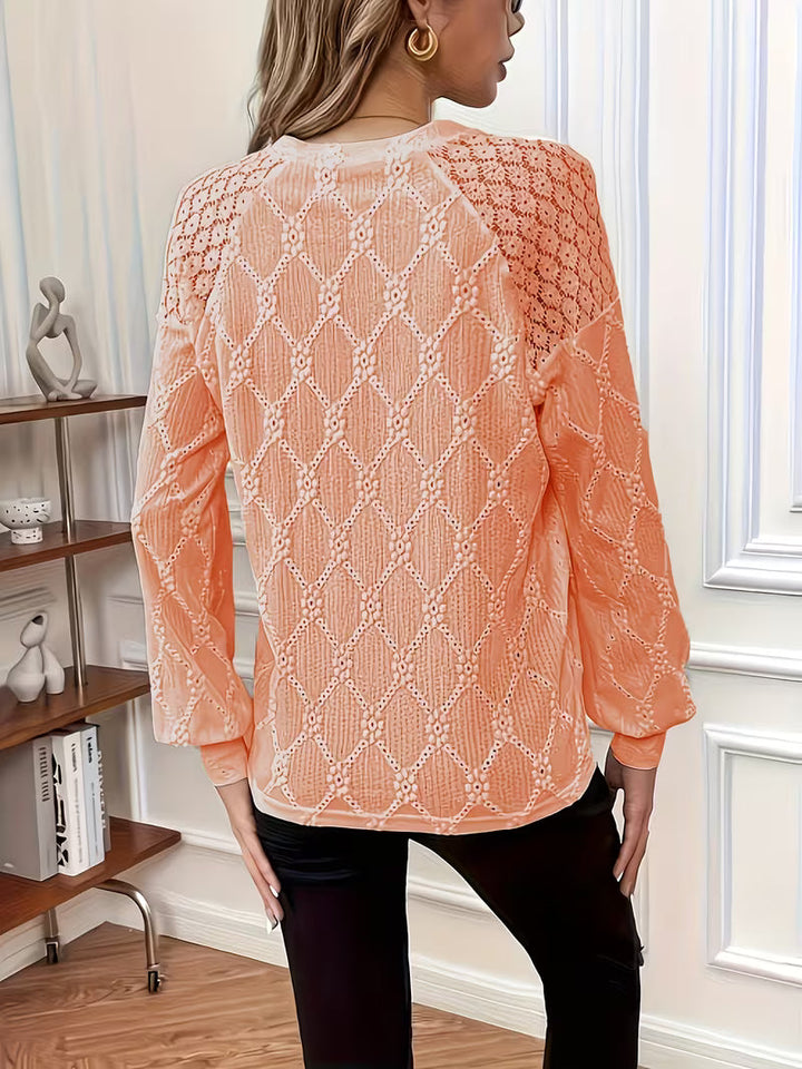 Meena - Cross Border Round Neck Blouse