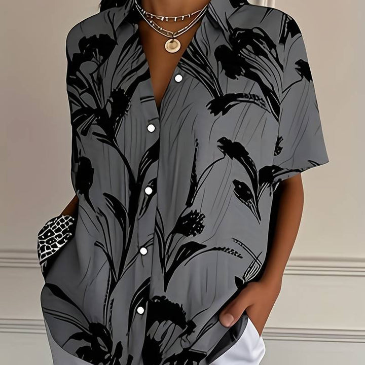 Ayalit - Fashionable Short Sleeve Printed Shirt