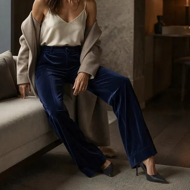 Vikta - High Waist Wide Leg Trouser