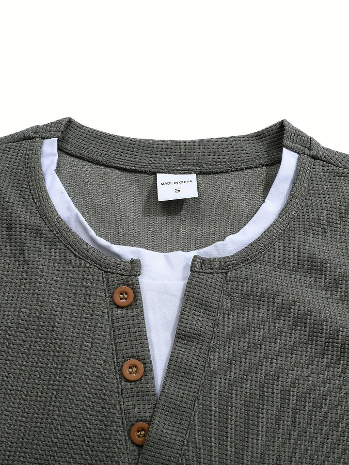 Wladimir - Long Sleeve Polo Shirt With Button And Pocket