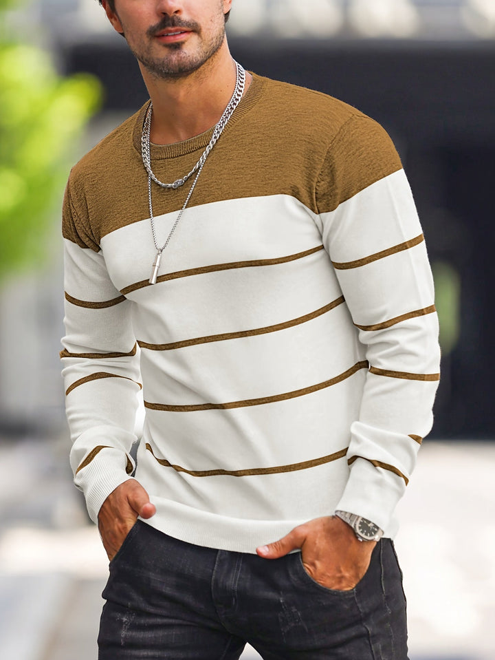 Valinat - Casual Striped Sweater With Long Sleeve