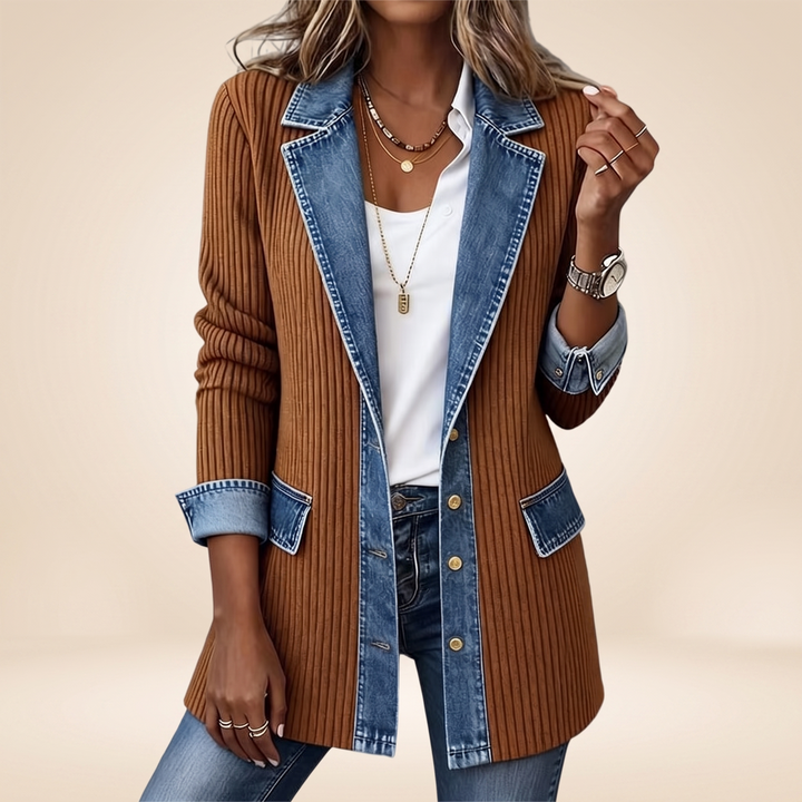 Lianonoria - Ribbed Knit Coat