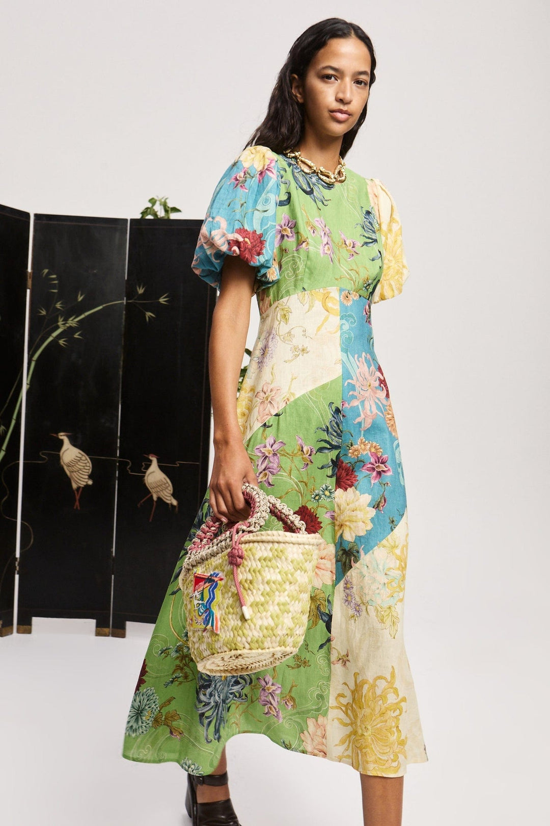 Maileen - Avery Spliced Midi Dress
