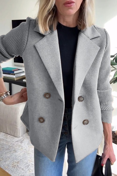Kittiya - Elegant Knitted Blazer With Long Sleeve