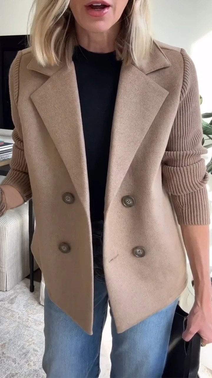Kittiya - Elegant Knitted Blazer With Long Sleeve