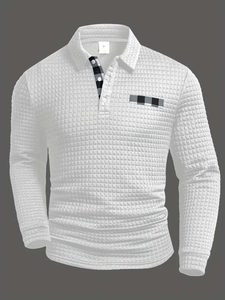 Hughes - Casual Thick Knit Button-Up Shirt