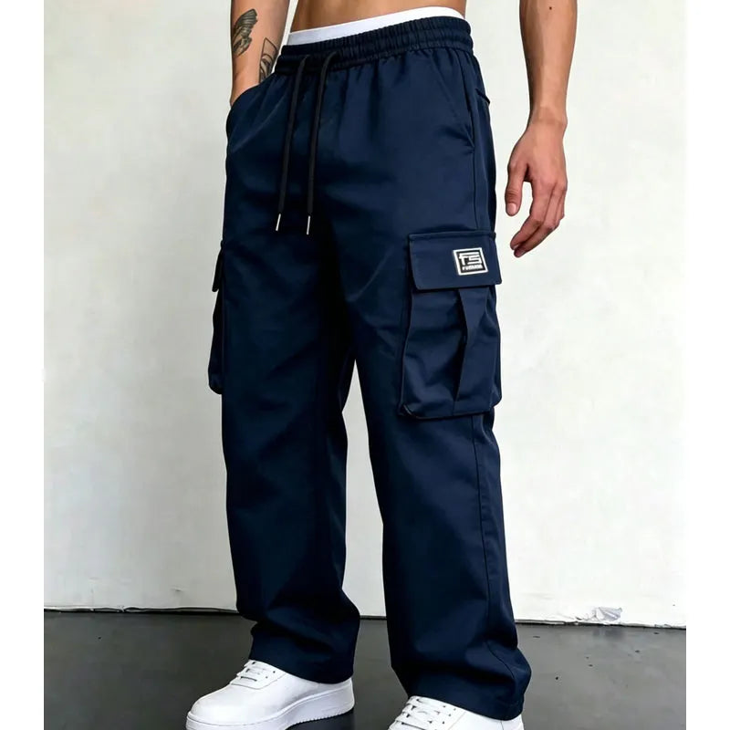Zephyrtrace - Cargo Trousers With Drawstring Waist and Pockets