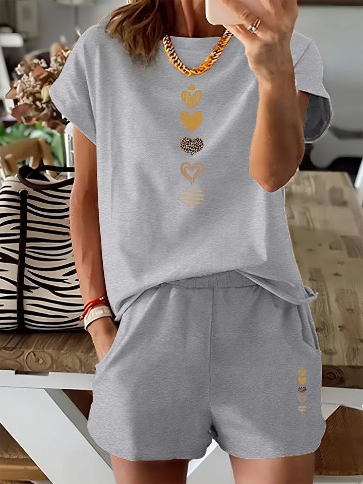 Lyra - Casual Two Piece Set With Graphic Print