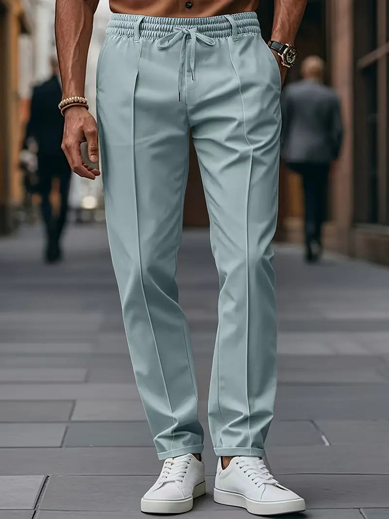 Crawford - Casual Slim-Fit Trousers With Elastic Waist