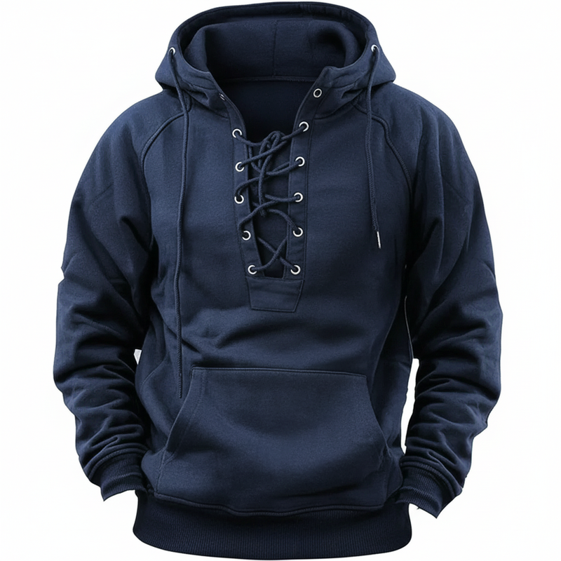 Hovav - Long Sleeve Lace-Up Hoodie